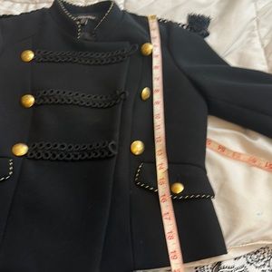 TRF black winter jacket size small  wore one time  too